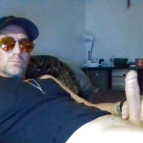 big white cock in sunglasses solo