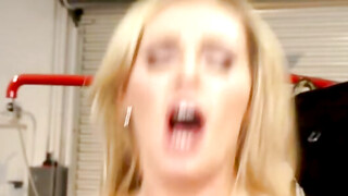 Tanya Tate fucking in the garage with her piercings