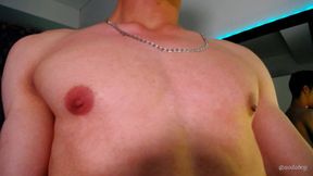 Nipples play showing my cock and masturbating