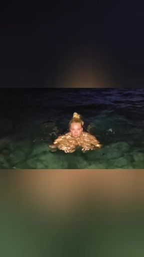 Skinny Dipping in the Aegean Sea in Greece at Night!