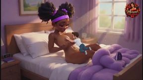 A mulatto woman finds a man who is shrinking and takes him to her bed!