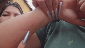 The human shark gives me her lethal bites