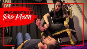 Nara turns her new sub into a human doormat to lick her dirty soles (720 EN-sub) Foot Humiliation - Dirty Feet - Foot Domination - Filthy Soles - Foot Slave