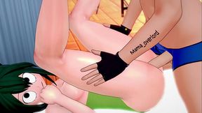 Le quitan la toalla a Tsuyu Asui (MHA) para poder follar en la enfermer&iacute_a (versi&oacute_n adulta)