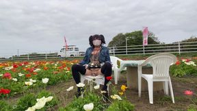 No. 195 Exposing My Pussy in a Flower Field