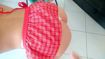 bad student, swallows cock in punishment