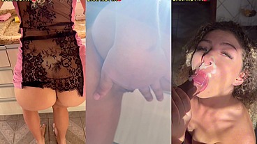GOSTOSA LOIRA CACHEADA DANÇANDO FUNK DE PIJAMINHA NA COZINHA
