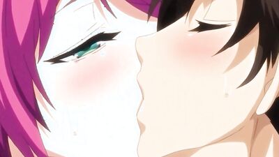 Naughty anime babes with huge boobs get naughty outside