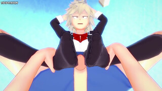POINT OF VIEW Manga porn Feetjob from Mitsuki Bakugo from Boku No Hero Academia