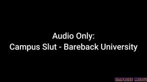 Amateur campus slut takes a bareback pounding