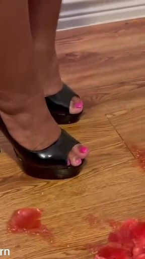 Walking Around Squashing Tomatoes with My High Heels