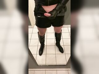 Cum in Leather and Boots