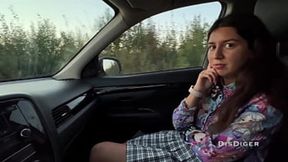 Cute Hitchhiker Sucks & Fucks For A Ride - Russian Public Sex
