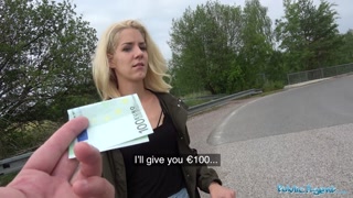 Public Agent Loud outdoor sex for slim pretty lost blonde