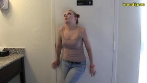 lizzy lamb exaggerated female pee desperation