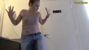 lizzy lamb exaggerated female pee desperation
