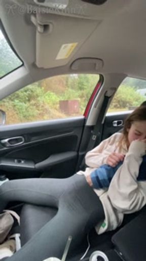 Tiny Girlfriend Soaked In Car – Wet Leggings, Intense Fingering &amp; Multiple Squirting Orgasms 💦🔥❤️