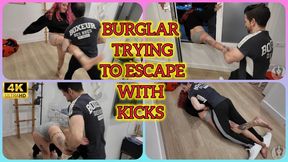 4K I CAUGHT A GIRL BURGLAR TRY TO ESCAPE FIGHTING WITH KICKS