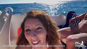 Hot and rough boat sex with two guys