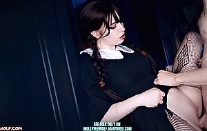 Wednesday fucked by Xavier's big cock - MollyRedWolf