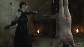 Suspended Upside Down and Whipped by Lady Naomi Rouge