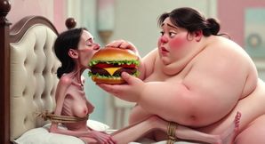 Extremely Skinny Vs Massive SSBBW Feeding Session