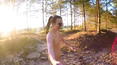 Teen Exploring Latvian Nudist Beach