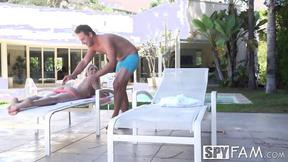 ”Step Sibling Seduces Blonde Stepsister Elsa Jean”