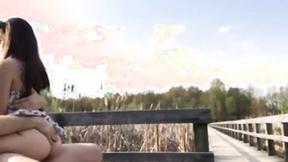 ”Fledgling Couple Enjoys Public Sex On A Park Bench”