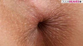 Sexy girl moans as she sticks a huge dildo into her pussy