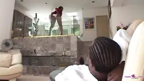 Naughty black MILF rides hard BBC for pleasure