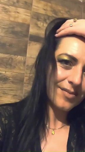 Bathroom Toilet Fetish. Lace Robe Dirty Talk and Shiny Dress Pee Close up