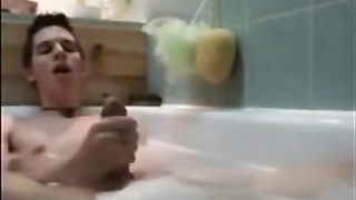 Twink jerking off in bathtub 6