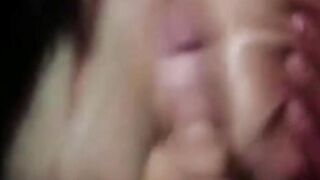 Crazy talking stepmom titty fucks son