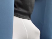 My SnapChat Video' 20 ** First Floor Window, showing People in the Street my Big Bulge **