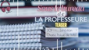 The teacher fingers herself under her desk - French audio JOI sexy teacher