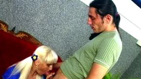 Mature Blonde Got Teamed up for Double Fuck