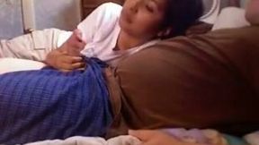 Petite girl friend of my sister gives me nice blowjob in bedroom