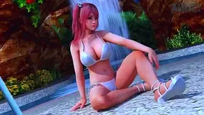 Voluptuous 3D Hentai Vixen Teases in BIKINI Dominates With Sensual Feet
