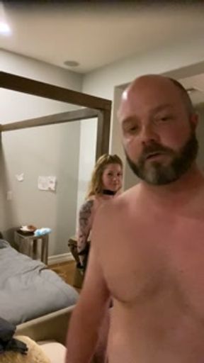 Sub wife role plays as escort tied up for master Hubby