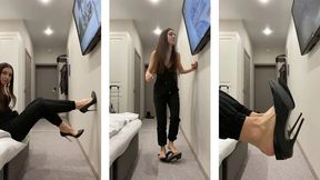 Tuna High Heels Full Destruction, High Heels Wrecked, High Heels Bending, Ruined High Heels