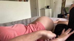 Horny 69Rabbits' stepmom forgot to put panties on & gets caught cheating with stepson in hotel room