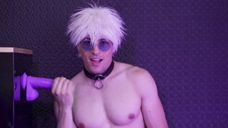 Gojo fucks the cum out of himself