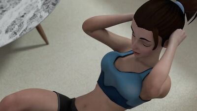 Watch this fit brunette with firm tits take a hard pounding and blow a big load