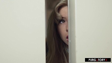 PURGATORYX Fucking a hot MILF and her tiny stepdaughter Kenzie Reeves