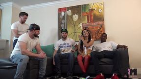 latina lilly hall s pussy and asshole rides two big cocks until cums!