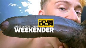 Cutler X ruins Brit Twink's slick crevice with his hefty uncircumcised delicious stiffy