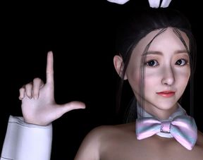 Virtual sex with a Japanese announcer in steamy 3D animation scenes