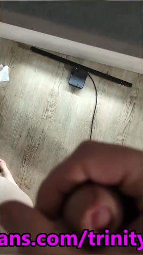 Horny tranny fucked her ass after work and cum   Clip 2