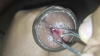 Looking inside Cock, Peehole, Pre Cum, Fetish, Playing with Toys, Oiled, Urethra, Tied